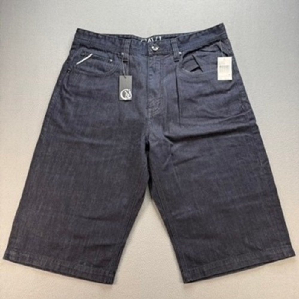 Cavi Denim Shorts Mens 36 Raw Indigo Blue Y2K 90s Style Streetwear Casual Cotton